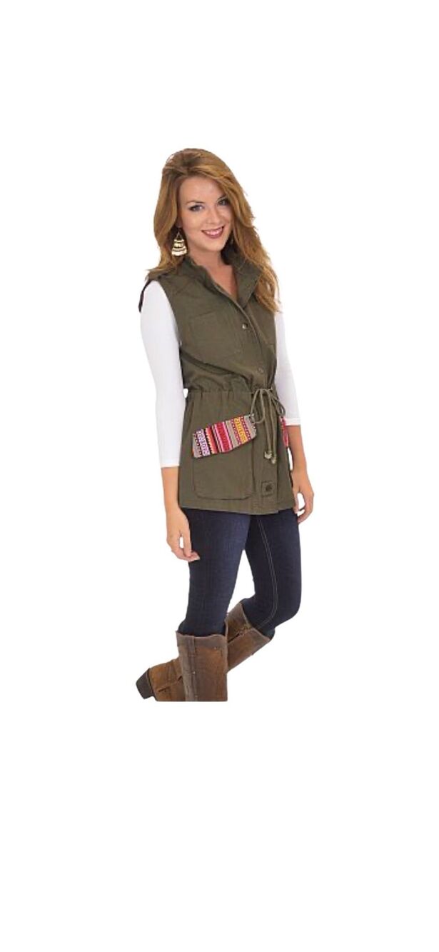 Harper olive green vest military inspired best